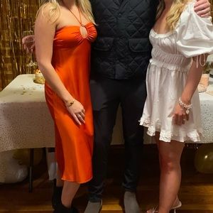 Orange Abercrombie formal dress